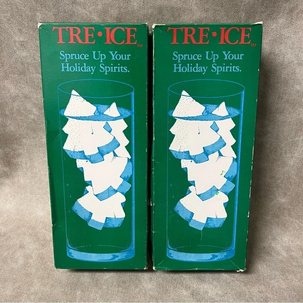 Vintage Tre Ice Christmas Tree Ice Cube Trays -Set of 2 Boxes